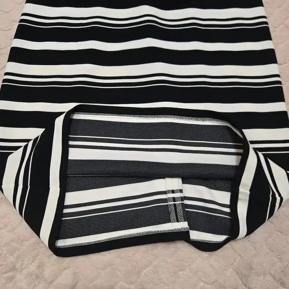 Ann Taylor Factory Petite Black & White Striped Sleeveless Dress, Size 12P - Picture 5 of 8